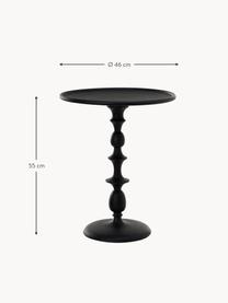 Table d'appoint ronde en métal Classic, Métal, revêtement par poudre, Noir, Ø 46 x haut. 55 cm