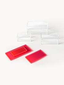 Aufbewahrungsboxen-Set Yuki, 3er-Set, Acrylglas, Korallrot, Set mit verschiedenen Größen