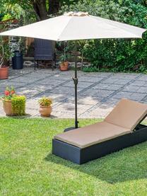 Parasol Basic Sun, Frame: gecoat staal, Bekleding: polyester, Lichtbeige, Ø 300 cm x H 230 cm