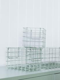Metall-Aufbewahrungskörbe The Baskets, 3er-Set, Stahl, pulverbeschichtet, Salbeigrün, Set mit verschiedenen Größen