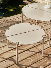 Table basse de jardin en métal Novo, Acier, enduit, Beige clair, Ø 50 cm