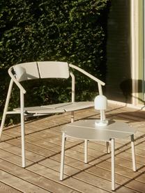 Kovový záhradný konferenčný stolík Novo, Potiahnutá oceľ, Svetlobéžová, Ø 50 cm