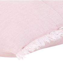 Housse de coussin pur lin rose Luana, Rose