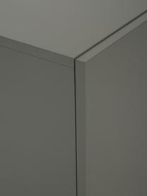 Modern dressoir Anders met 3 deuren in grijs, Frame: gelakt MDF, Poten: gepoedercoat metaal, Grijs, 160 x 79 cm