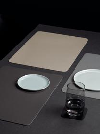 Sets de table en cuir synthétique Pik, 2 pièces, Plastique (PVC), Brun foncé, larg. 33 x long. 46 cm