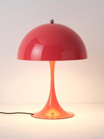 Dimbare LED tafellamp Panthella met timerfunctie, H 34 cm, Lampenkap: gecoat staal, Staal koraalrood, Ø 25 x H 34 cm