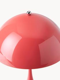 Dimbare LED tafellamp Panthella met timerfunctie, H 34 cm, Lampenkap: gecoat staal, Staal koraalrood, Ø 25 x H 34 cm