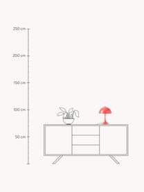 Lámpara de mesa LED regulable con temporizador Panthella, Al 34 cm, Estructura: aluminio recubierto, Cable: plástico, Acero rojo coral, Ø 25 x Al 34 cm