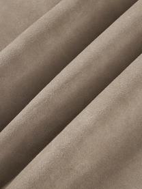 Funda de cojín de cuero con flecos Amaia, 100% cuero, Beige, An 50 x L 50 cm