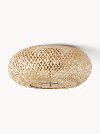 Lampa sufitowa z włókna bambusowego Evelyn, Jasny beżowy, Ø 50 x W 20 cm