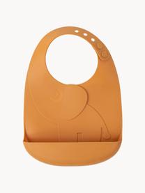 Set de baberos de silicona Peekaboo, 2 uds., 100% silicona de calidad alimentaria, Marrón, naranja, An 19 x L 27 cm