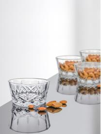 Glazen dipschaaltjes Harvey met kristalreliëf, 4 stuks, Glas, Transparant, Ø 11 x H 6 cm