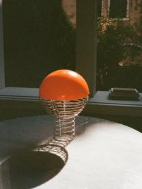 Dizajnová stolová lampa Wire, Chrómová, oranžová, Ø 30 x V 42 cm