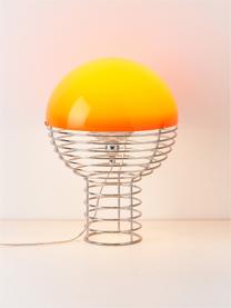 Tischlampe Wire, Design Verner Panton, Dekor: Polyacryl, Silberfarben, Orange, Ø 30 x H 42 cm