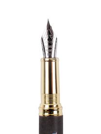 Penna stilografica Story, Metallo verniciato, Grigio scuro, ottonato, Lung. 13 cm