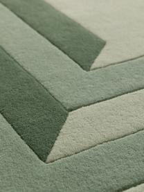 Tapis en laine tufté à la main Tilo, 100 % laine

Les tapis en laine peuvent perdre des fibres lors des premières semaines et des peluches peuvent se former, ce phénomène est naturel et diminue à mesure de votre usage et du temps, Tons verts, larg. 160 x long. 230 cm (taille M)