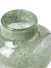 Malá designová váza Mila, Sklo, Šalvějově zelená, Ø 17 cm, V 20 cm