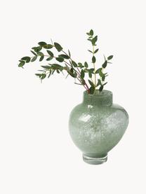 Petit vase design Mila, haut. 20 cm, Verre, Vert sauge, Ø 17 x haut. 20 cm