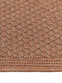 Rond in- en outdoor vloerkleed Toronto in terracotta, 100% polypropyleen, Terracotta, Ø 120 cm (maat S)