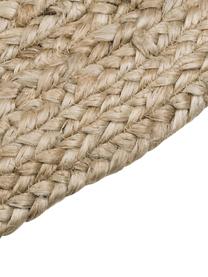 Runder Jute-Teppich Tapu, handgefertigt, 100% Jute, Braun, Ø 150 cm (Größe M)