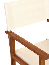 Krzesło ogrodowe z drewna akacjowego Hollywood, składane, Stelaż: drewno akacjowe z certyfi, Brązowy, kremowy, S 53 x G 54 cm