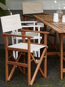 Záhradná stolička z akáciového dreva Hollywood, skladacia, Hnedá, krémová, Š 53 x H 54 cm