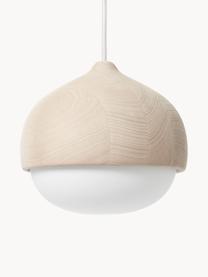 Suspension soufflée bouche Terho, Bois de tilleul, blanc, Ø 24 x haut. 22 cm