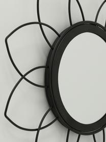 Miroir rond avec cadre noir Naima, 3 élém., Noir, Ø 27 x prof. 2 cm