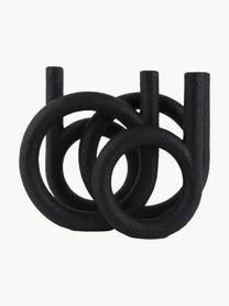 Candelabro grande nero Ring, Plastica, Nero, Larg. 38 x Alt. 30 cm