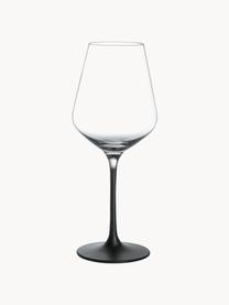 Křišťálové sklenice na bílé  víno Manufacture Rock, 4 ks, Křišťálové sklo, Transparentní, černá, Ø 9 cm, V 23 cm, 380 ml