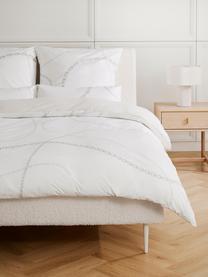 Baumwollperkal-Bettdeckenbezug Ciana, Webart: Perkal Fadendichte 200 TC, Cremeweiß, B 200 x L 200 cm
