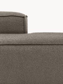 Chaise longue componibile XL in bouclé Lennon, Rivestimento: bouclé (100% poliestere) , Struttura: legno di pino massiccio, , Piedini: plastica Questo prodotto , Bouclé greige, Larg. 357 x Prof. 119 cm, schienale a destra