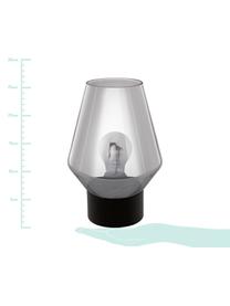 Lampe à poser en verre Verelli, Gris