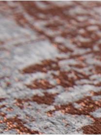 Design Niederflor-Teppich Griff, Flor: 85 % Baumwolle, 15 % hoch, Terrakotta, Grautöne, B 140 x L 200 cm (Größe S)