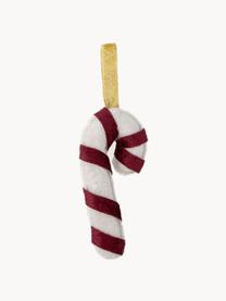 Kerstboomhangers Velua, set van 3, 100% polyester, Rood, wit, Set met verschillende formaten