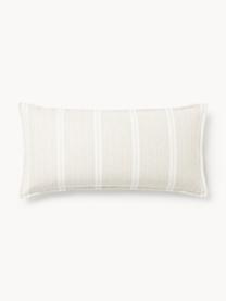 Gestreifter Flanell-Kopfkissenbezug Belinda, Webart: Flanell, Hellbeige, Off White, B 40 x L 80 cm