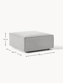 Sofa-Hocker Lennon, Bezug: 100 % Polyester Der strap, Gestell: Massives Kiefernholz, Spe, Füße: Kunststoff Dieses Produkt, Webstoff Grau, B 88 x T 88 cm