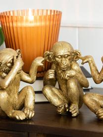 Set de figura decorativas Ape, 3 uds., Plástico, Dorado, Set de diferentes tamaños