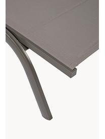 Lettino da giardino Cleo, Struttura: alluminio verniciato a po, Rivestimento: textilene, Grigio, greige, Lung. 192 x Larg. 61 cm