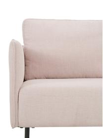 Ecksofa Ramira in Rosa mit Metall-Füssen, Bezug: Polyester 40.000 Scheuert, Gestell: Massives Kiefernholz, Spe, Webstoff Rosa, B 192 x T 139 cm