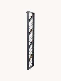 Hangend wijnrek Bistro voor 8 flessen, Gepoedercoat staal, Zwart, B 36 x H 160 cm