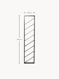 Hangend wijnrek Bistro voor 8 flessen, Gepoedercoat staal, Zwart, B 36 x H 160 cm