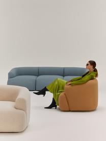 Bouclé-Sessel Sofia, Bezug: Bouclé (100 % Polyester) , Gestell: Fichtenholz, Spanplatte, , Füße: Kunststoff Dieses Produkt, Bouclé Hellbraun, B 90 x T 97 cm