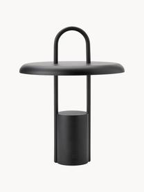 Dimbare outdoor LED tafellamp Pier met USB-aansluiting, Lamp: bekleed ijzer, Zwart, Ø 20 x H 25 cm