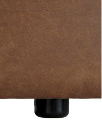 Sofá rinconera modular de cuero Lennon, Tapizado: cuero reciclado (70% cuer, Estructura: madera maciza, madera con, Patas: plástico, Cuero marrón, An 238 x F 180 cm, chaise longue derecha