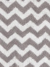 Handdoekenset Liv met zigzag patroon, 3-delig, Taupe, crèmewit, Set met verschillende formaten