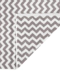 Lot de serviettes de bain imprimé zigzag Liv, 3 élém., 100 % coton
Grammage intermédiaire 550 g/m², Gris, blanc crème, Lot de différentes tailles