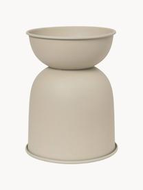 Portavaso Hourglass, alt. 30 cm, Acciaio rivestito, Beige chiaro opaco, Ø 21 x Alt. 30 cm