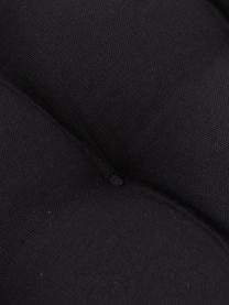 Katoenen stoelkussen Ava in zwart met kwastjes, Zwart, B 40 x L 40 cm