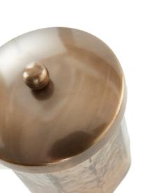 Aufbewahrungsdose Charlisa in Braun/Transparent, Dose: Zierglas, Deckel: Metall, beschichtet, Braun, Transparent, Ø 10 x H 13 cm